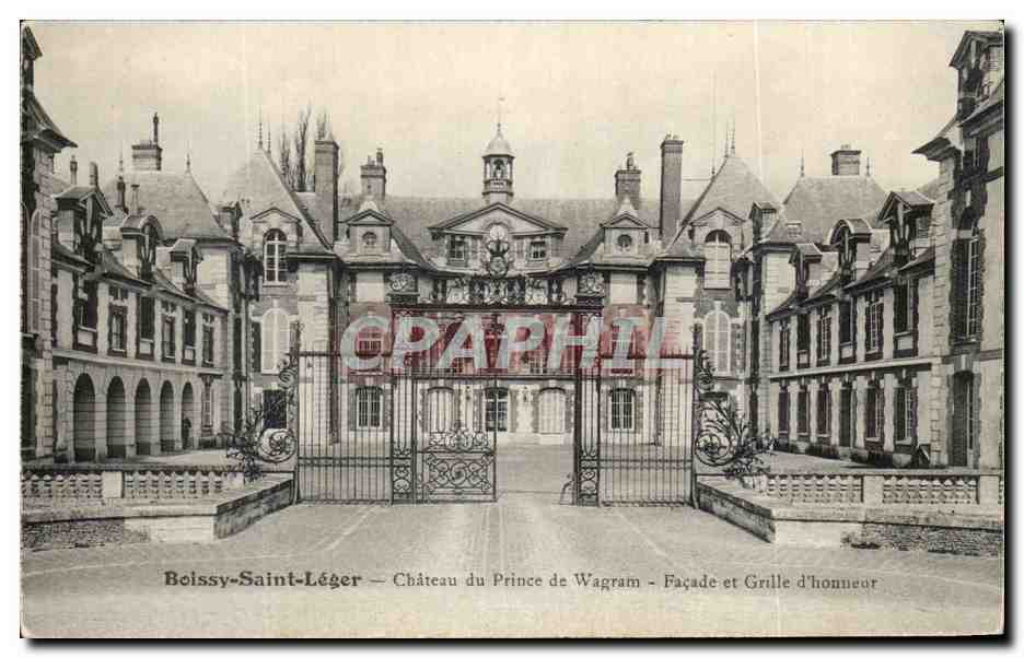 CPA Boissy Saint leger Chateau du prince de Wagram facade et grille d'honneur 