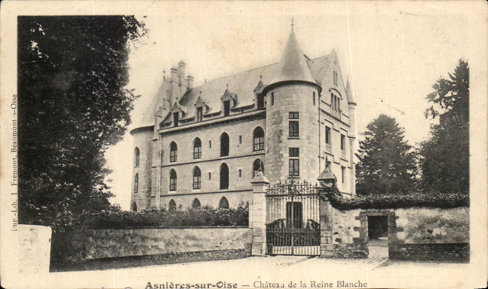 CPA Asnieres Sur Oise Chateau De La Reine Blanche