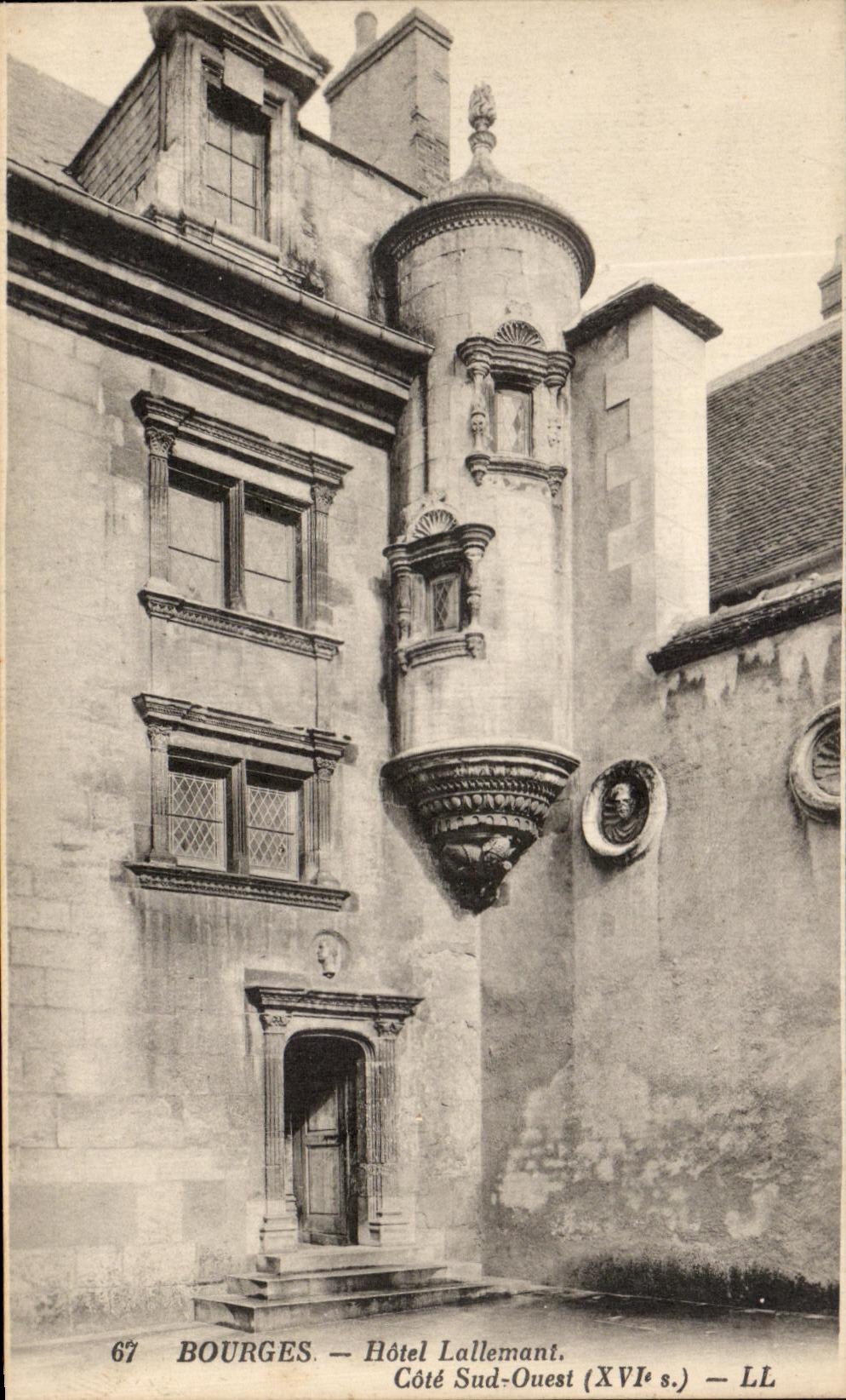 CPA Bourges Hotel Lallemant Cote Sud Ouest