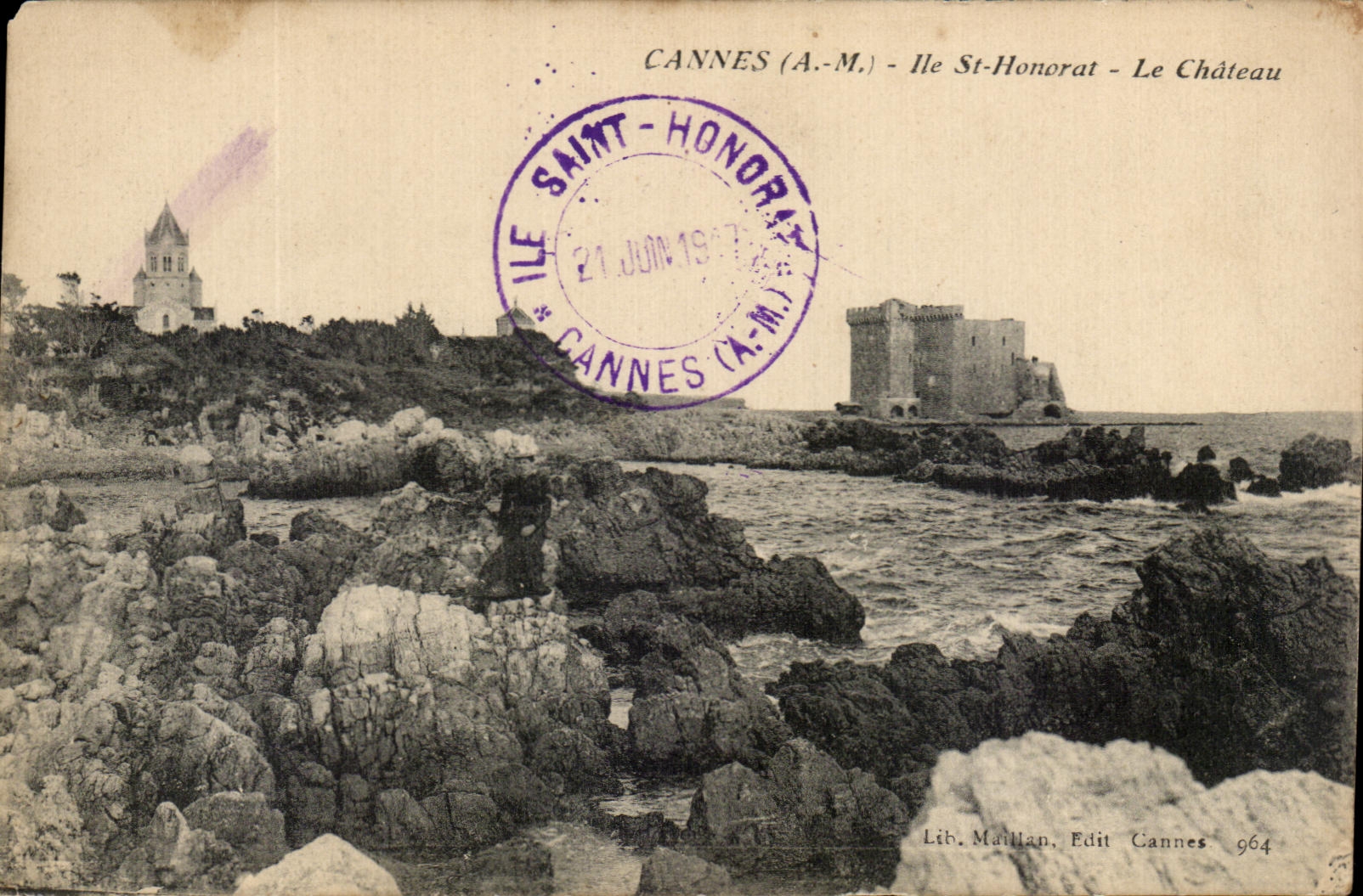 CPA Cannes Ile St Honorat Le Chateau