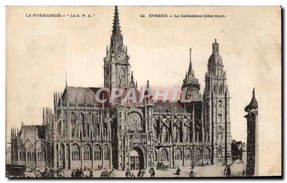 CPA La Normandie Evreux La Cathedrale 