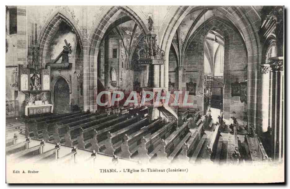 CPA Thann L'Eglise St Thiebaui Interieur 