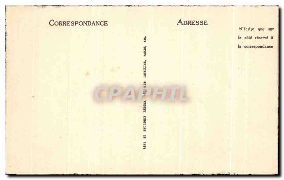 CPA Lyon Ascenseur de la Tour de Fourviere Archeveche et Bailique de Fourviere — Verso