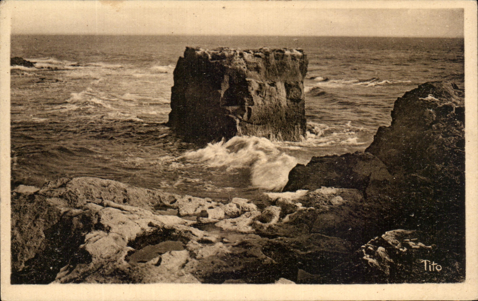 CPA Saint Palais sur Mer Les Pierrieres La roche au moine 