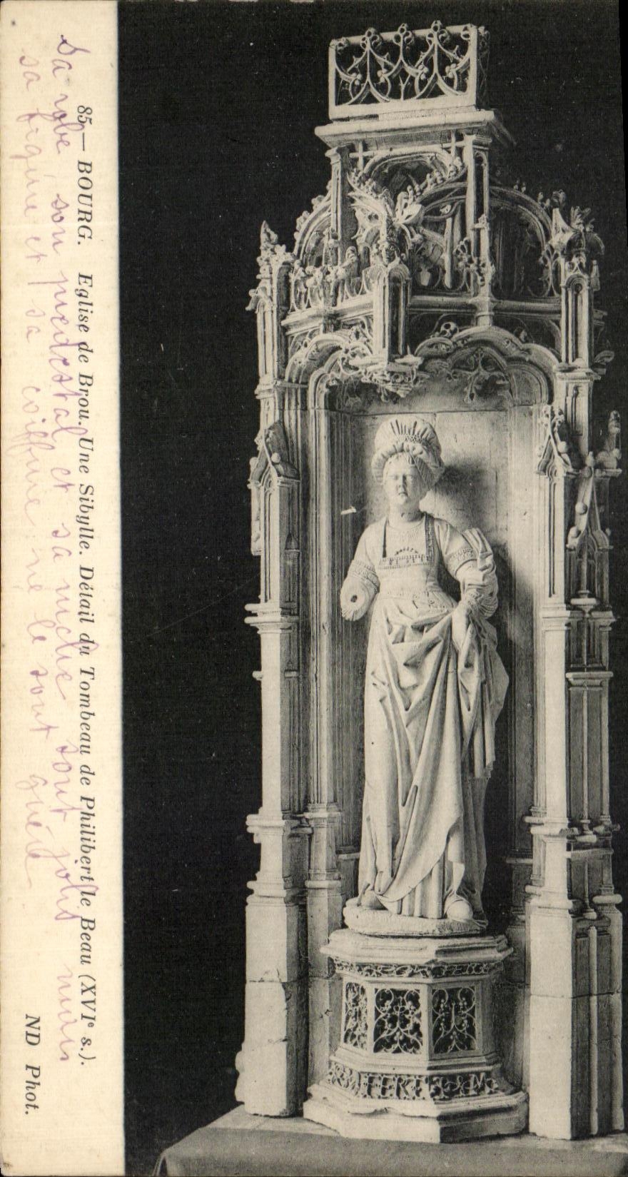 CPA Bourg Eglise de Brou Une Sibylle Detail du Tombeau de Philibert le Beau