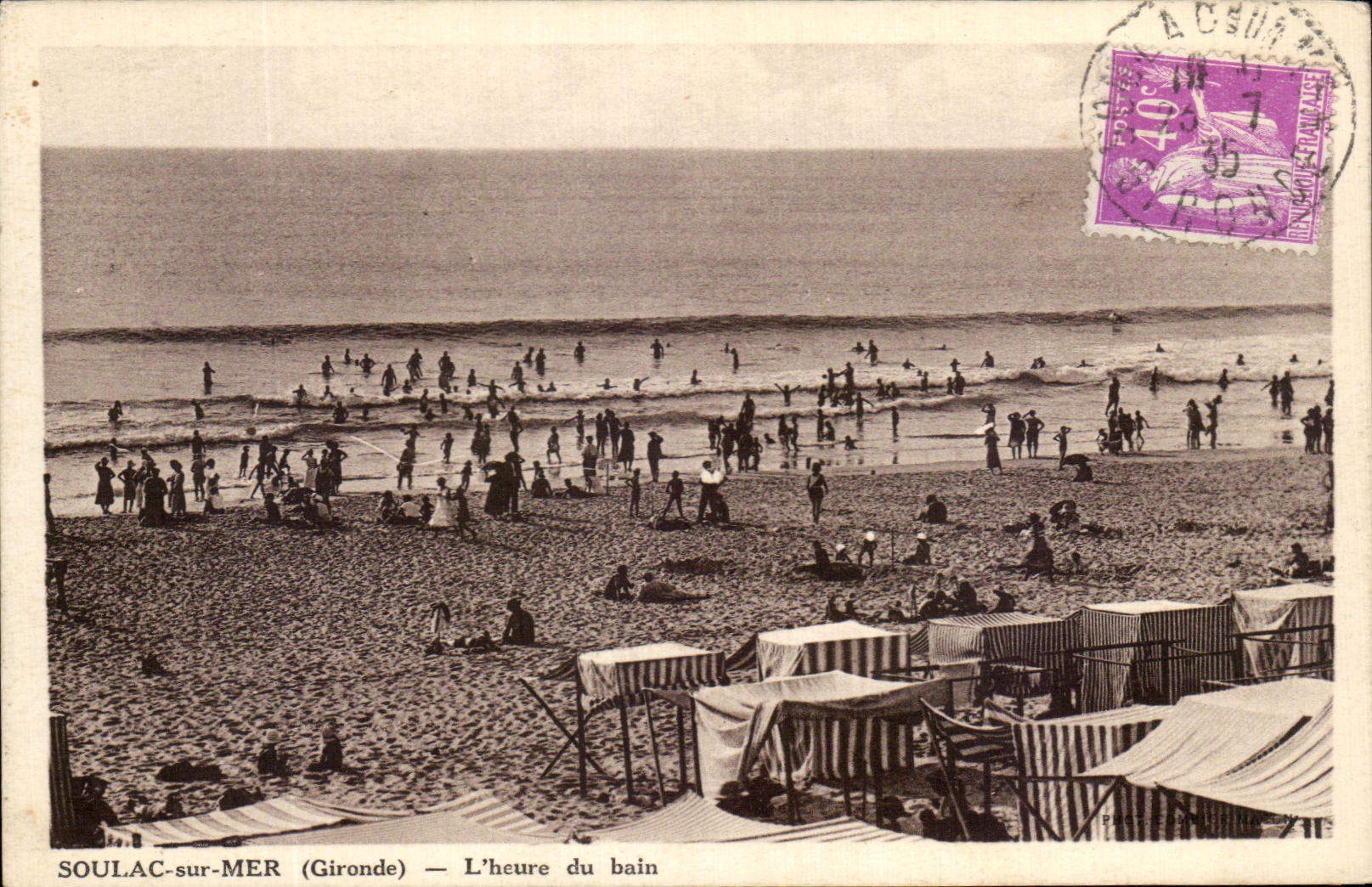 SOULAC-sur-MER (Gironde) — L'heure du bain