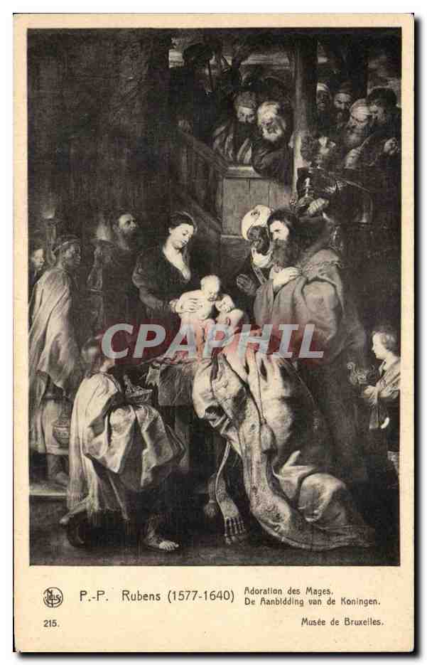 CPA Rubens Adoration des Mages Musee de Bruxelles 