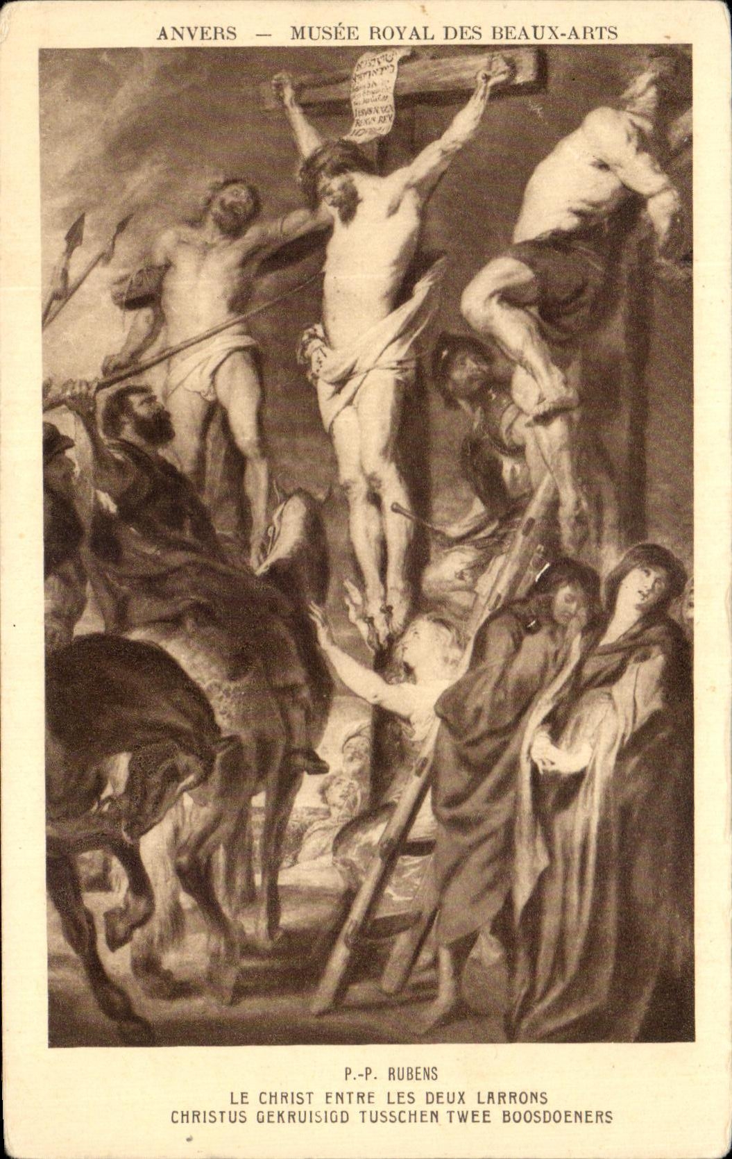 CPA Rubens Le Christ Entre Les Deux Larrons Anvers 
