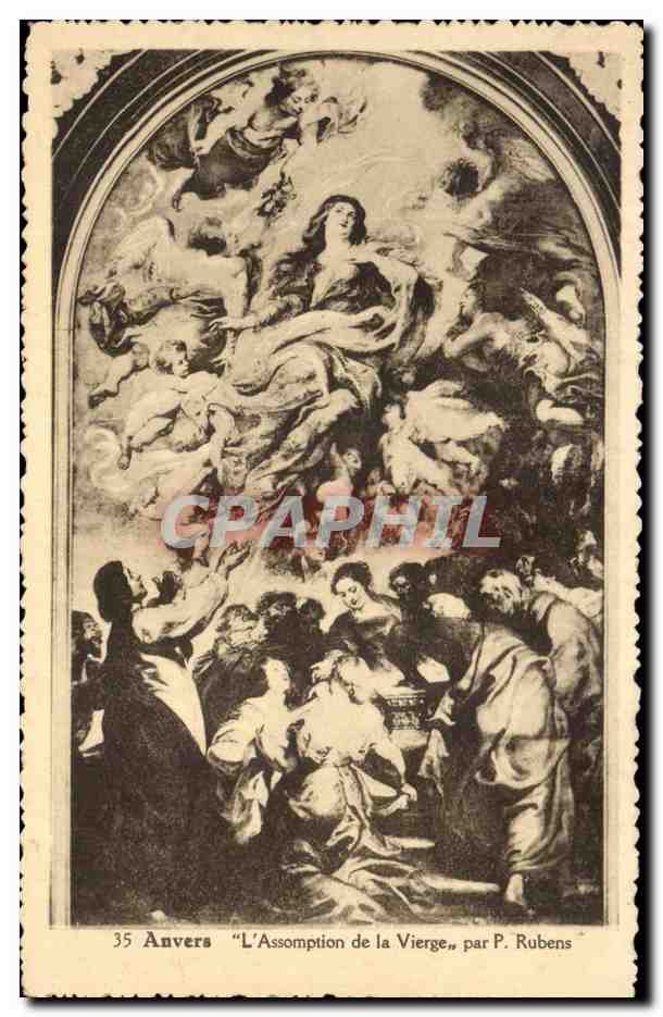 CPA Anvers L'Assomption De La Vierge Par Rubens 
