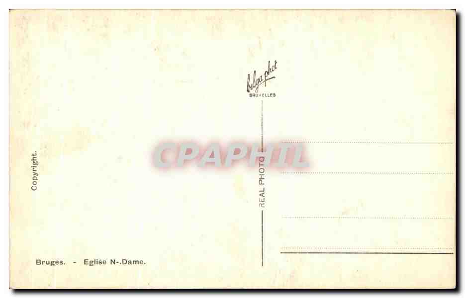 CPA Bruges Eglise N Dame Le Christ en croix — Verso