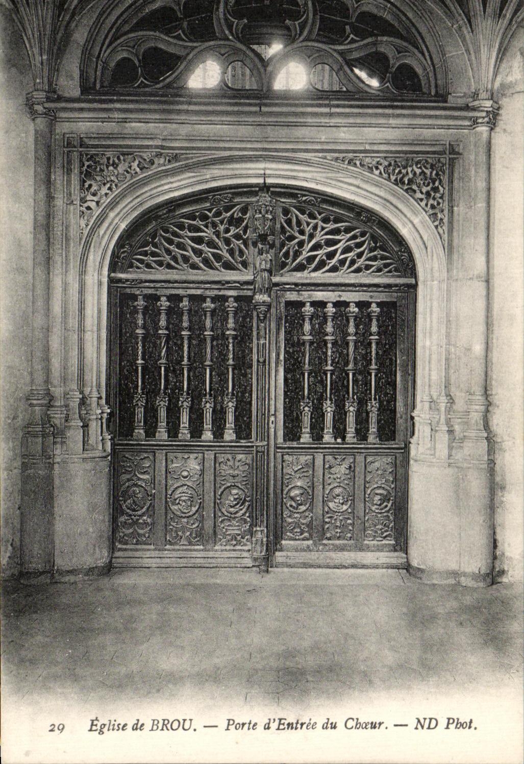 Église de BROU — Porte d'Entrée du Chœur — ND Pbot.