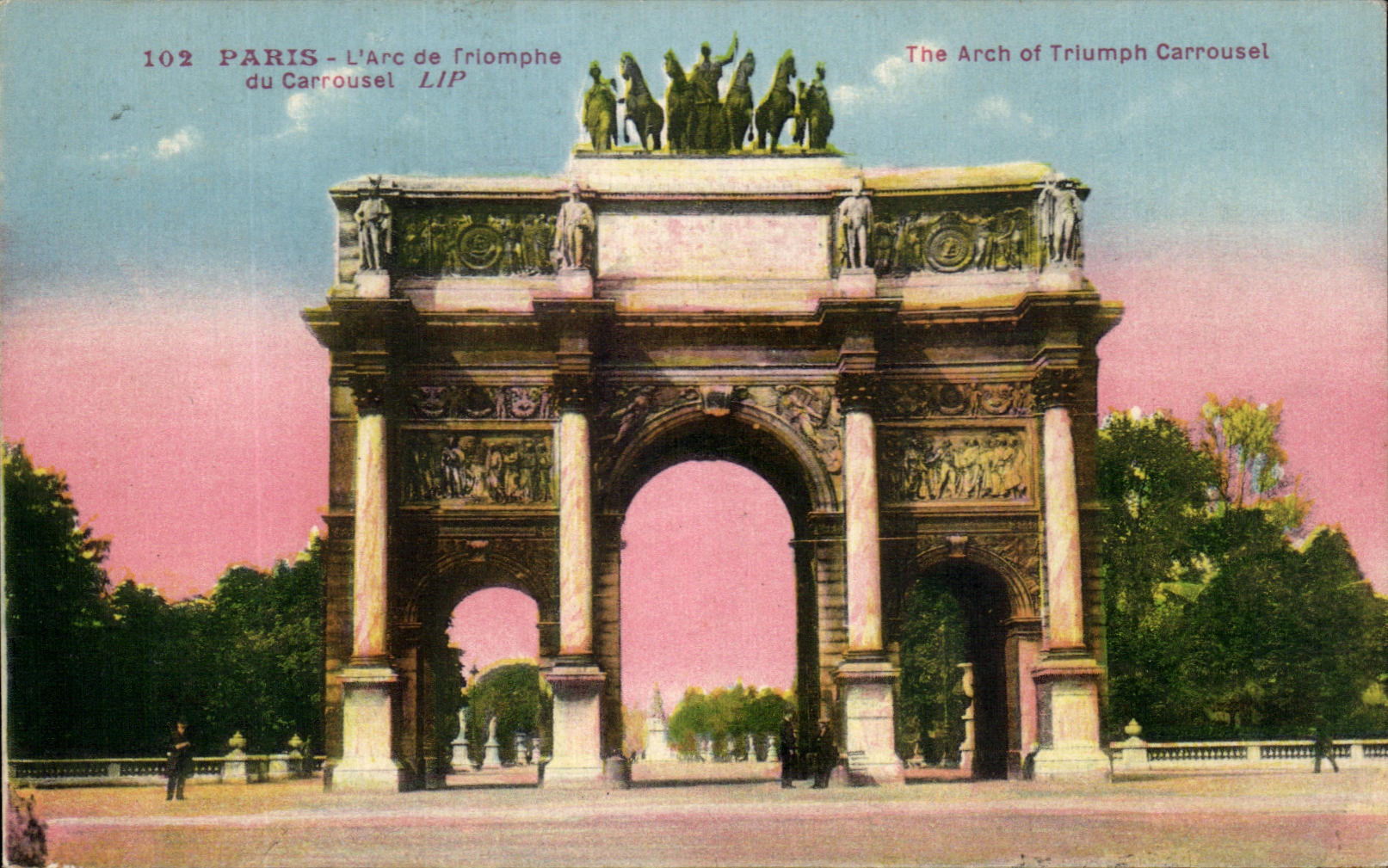 CPA Paris L'Arc De Triomphe Du Carrousel louvre