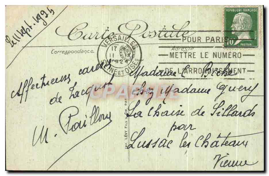 CPA Versailles Grand Trianon Le Peristyle  — Verso