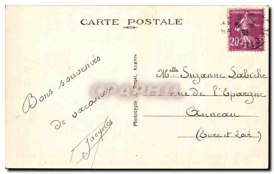 CPA Saumur Le Chateau Cote Sud  — Rückseite