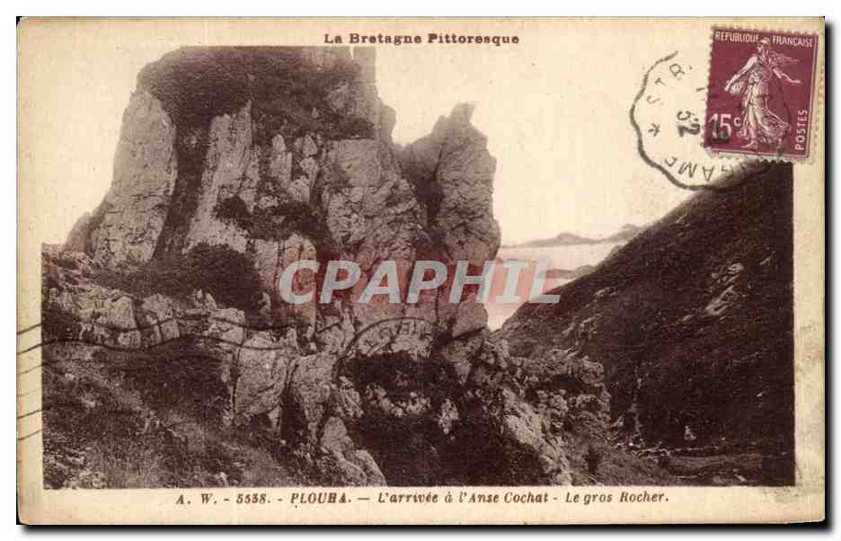 PLOUBA - L'arrivée à l'Anse Cochat - Le gros Rocher — A. W. - 5538