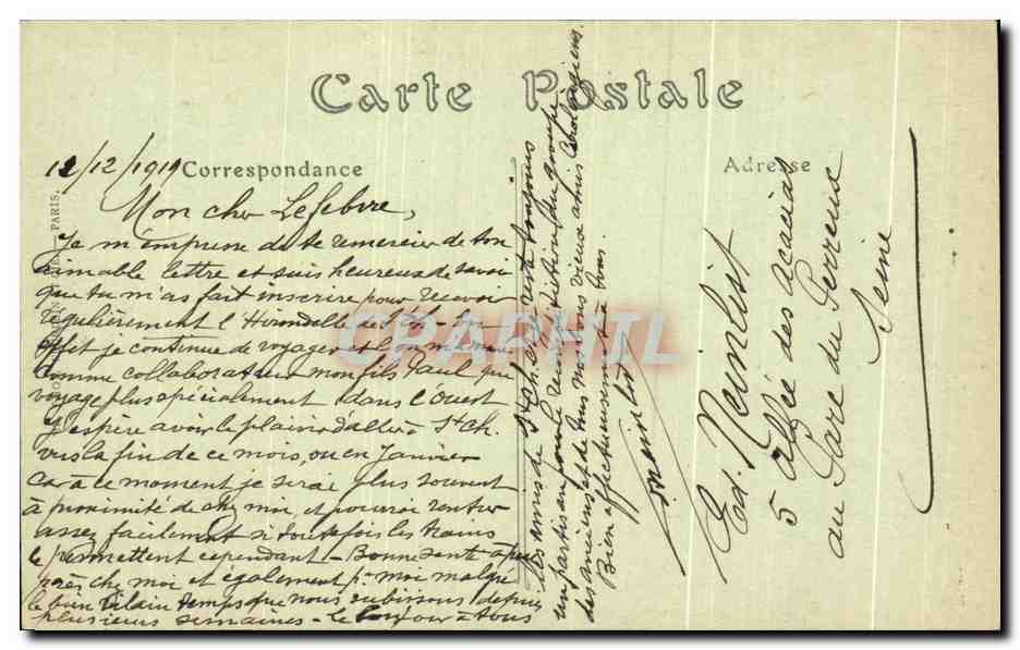 CPA Eglise de Brou Figure Le Choeur — Verso