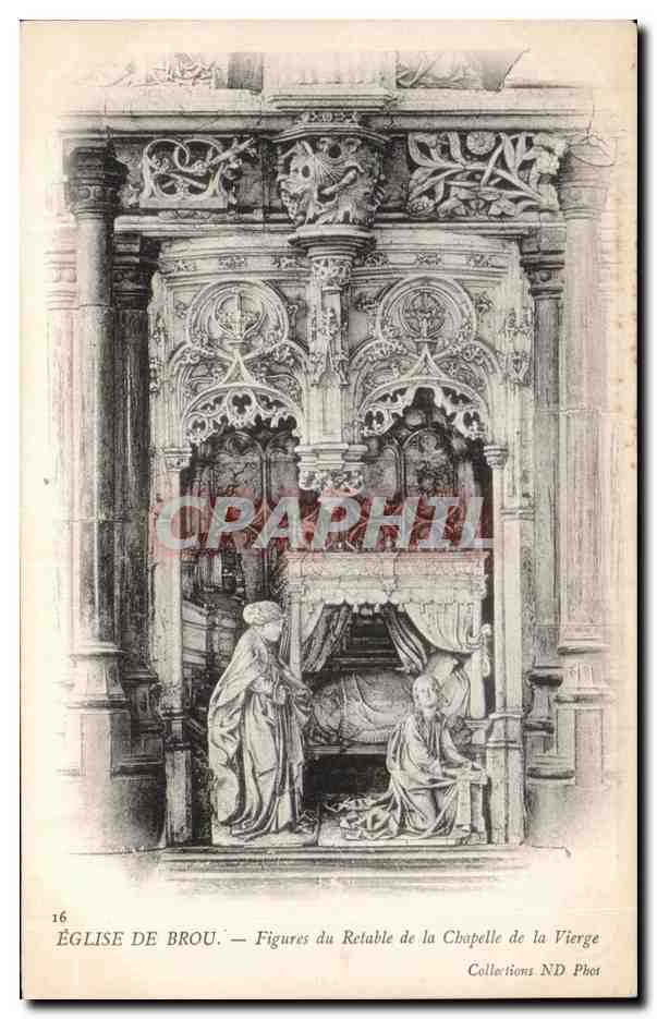 CPA Eglise de Brou Figures du Retable de la Chapelle de la Vierge