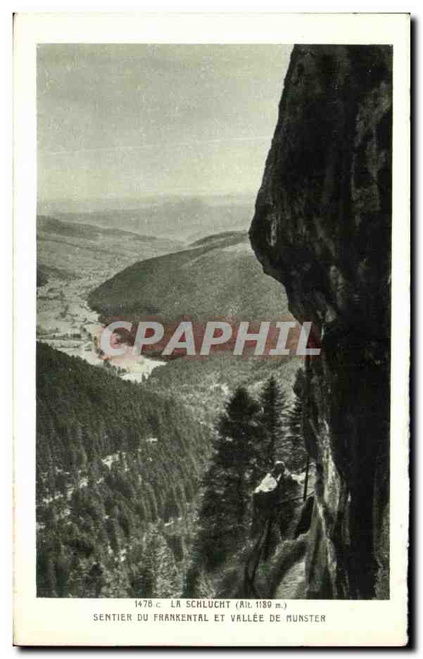 CPA La Schlucht Sentier Du Frankental Et Vallee de Munster
