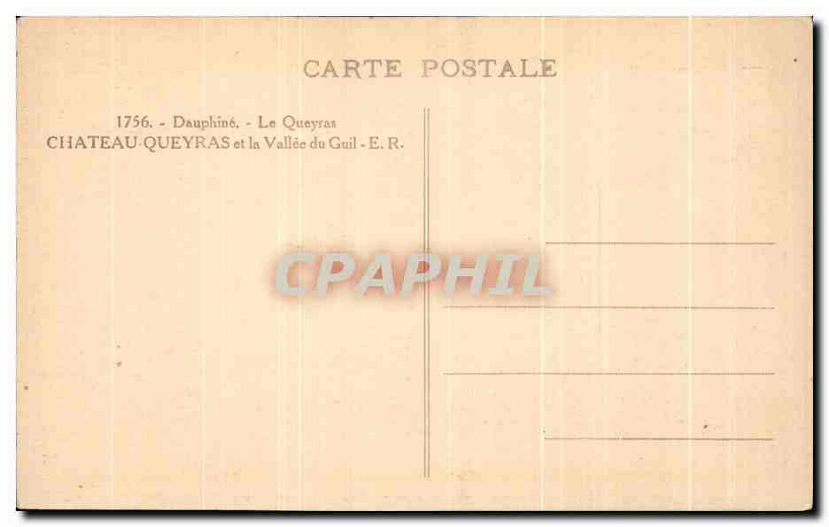 Le Queyras - Château Queyras et la Vallée du Guil - Dauphiné — Verso