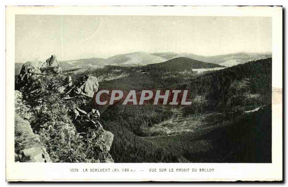 Die Schlucht (Höhe 1189 m.) — Ansicht des Ballon-Massivs