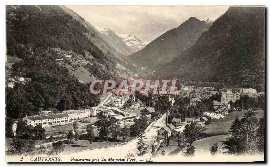 CPA Cauterets panorama pris du Mamelon Vert