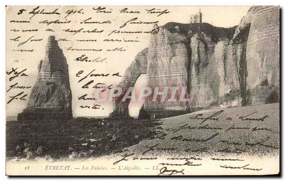 CPA Etretat Les Falaises L'Aiguille