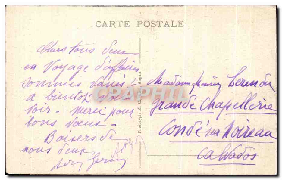 CPA Angers Cathedrale et Montee St Maurice  — Rückseite