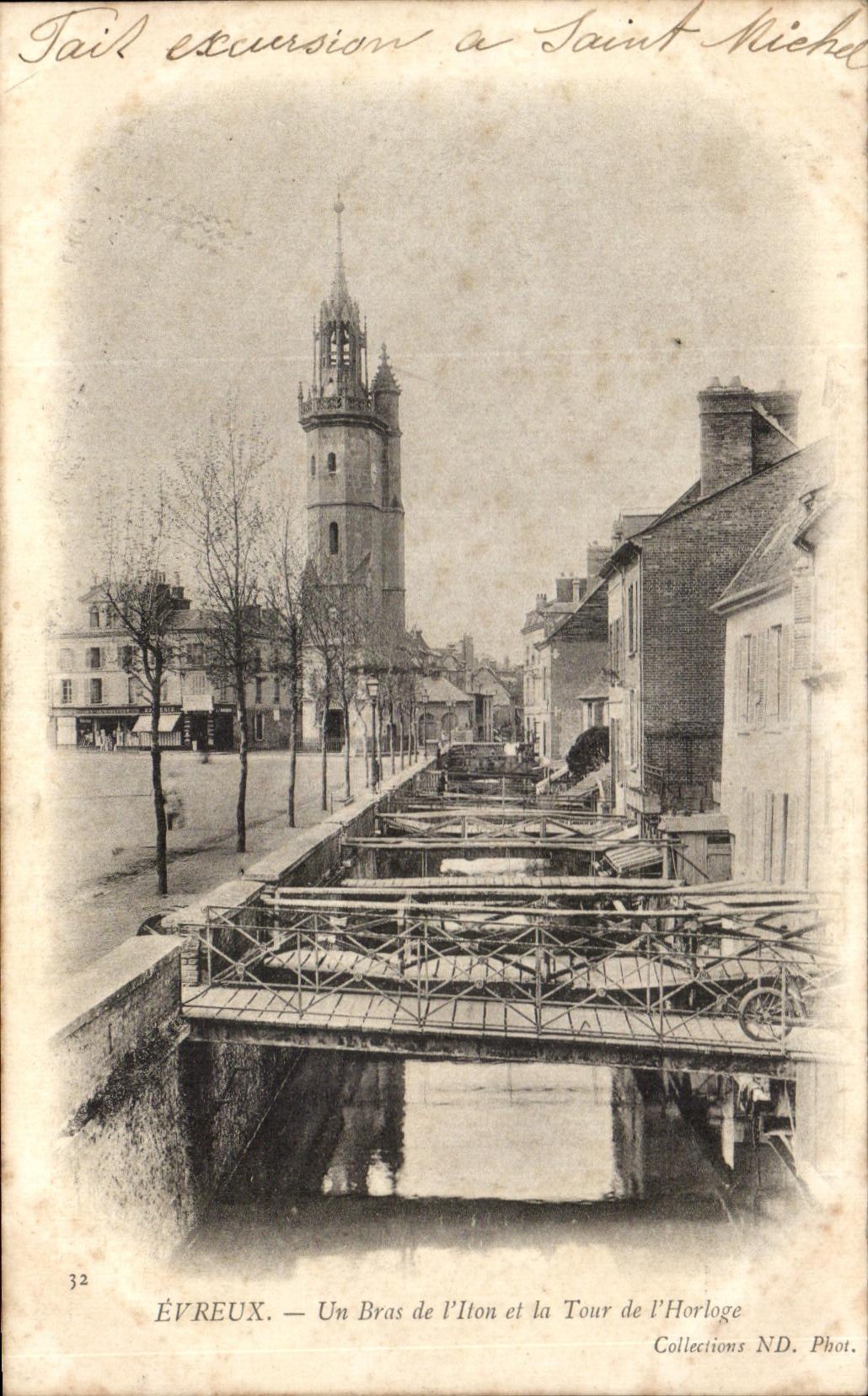 Évreux — Un Bras de l’Iton et la Tour de l’Horloge — Collections ND. Phot. n°32