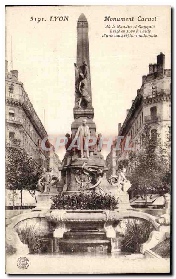 Monument Carnot — Lyon — éditeur AUX DEUX PUBLIÉS, n° 5191
