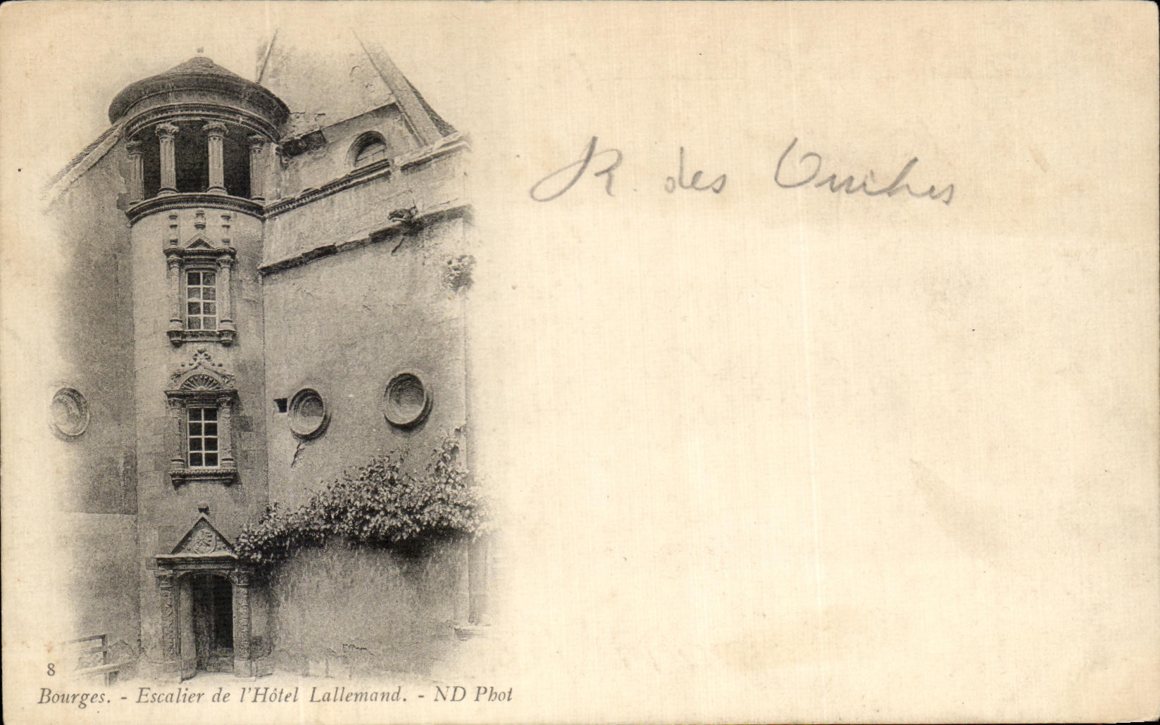 CPA Bourges Escalier de L'Hotel Lallemand