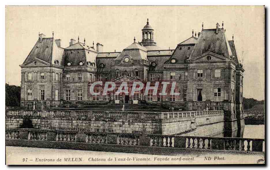CPA Environs de Melun Chateau de Vaux le Vicomte Facade nord Ouest