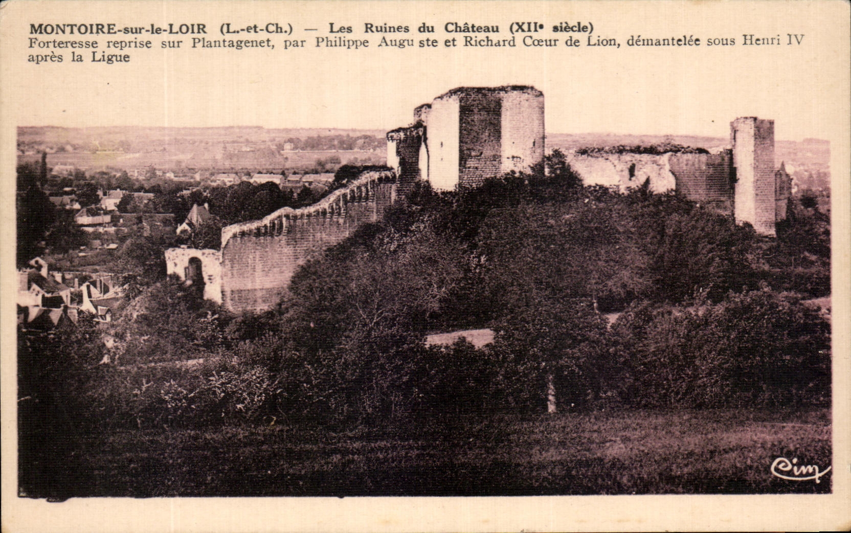 Montoire-sur-Loir — Les Ruines du Château (XIe siècle) — Éditeur Cimy