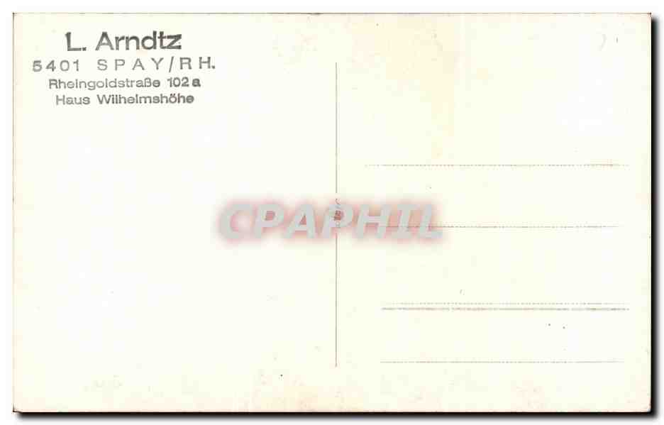CPA L Arndtz Spay Rheingoldstrasse Haus Wilhelmshohe — Back