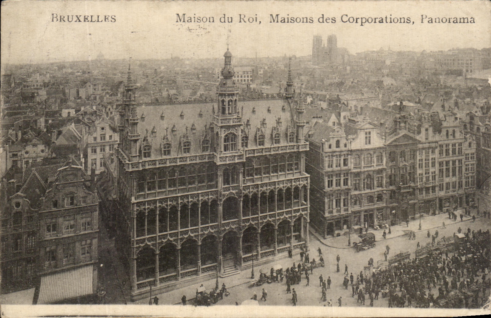 CPA Bruxelles Maison du Roi Maisons des Corporations Panarama