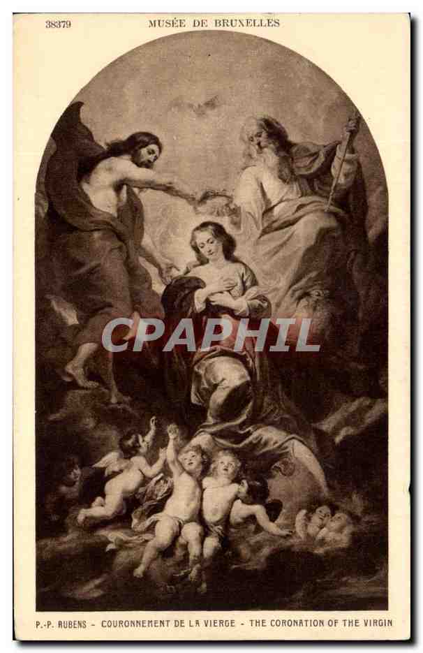 CPA Musee De Bruxelles Rubens Couronnement de La Vierge 