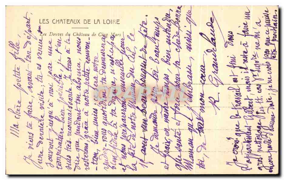 CPA Les Chateaux De La Loire Les douves du chatea de Cinq Mars  — Rückseite