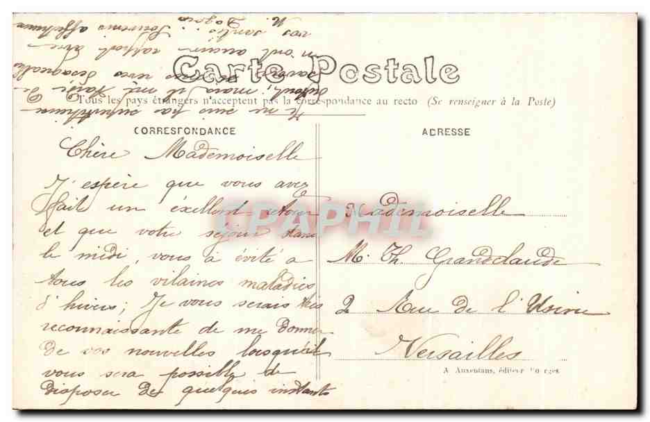 En Berry - Menetou-Salon - Le Château — éditeur A. Ausseil, n° 50 — Rückseite