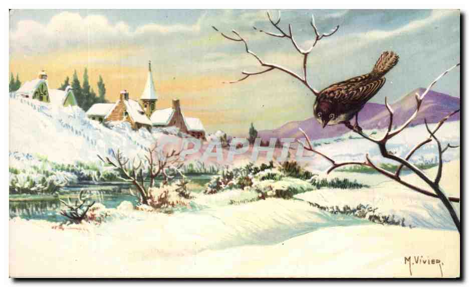CPA Fantaisie Village dans la neige 