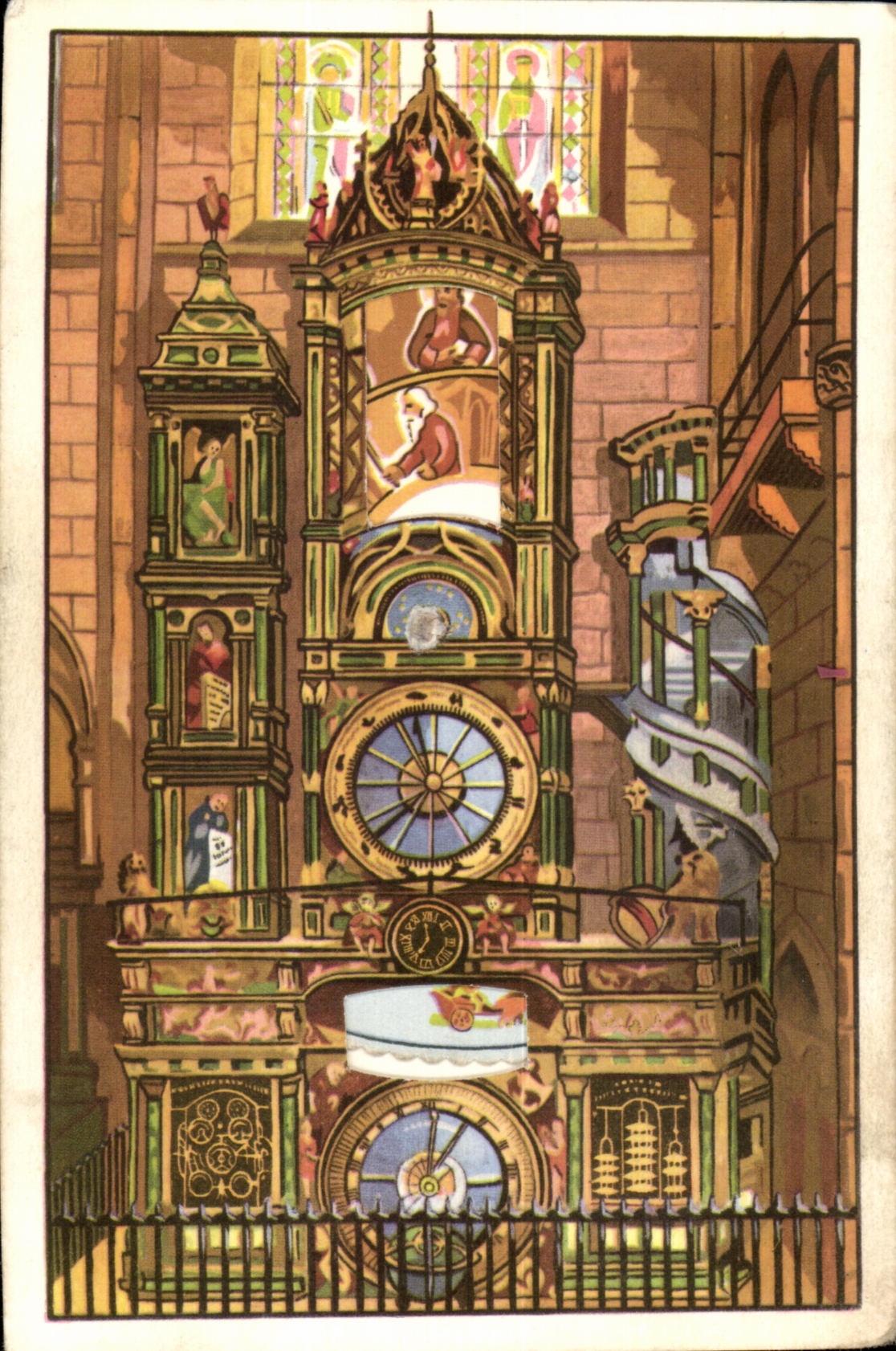 CARTE SYSTEME L'Horloge Astromique de la Cathedrale de Strasbourg