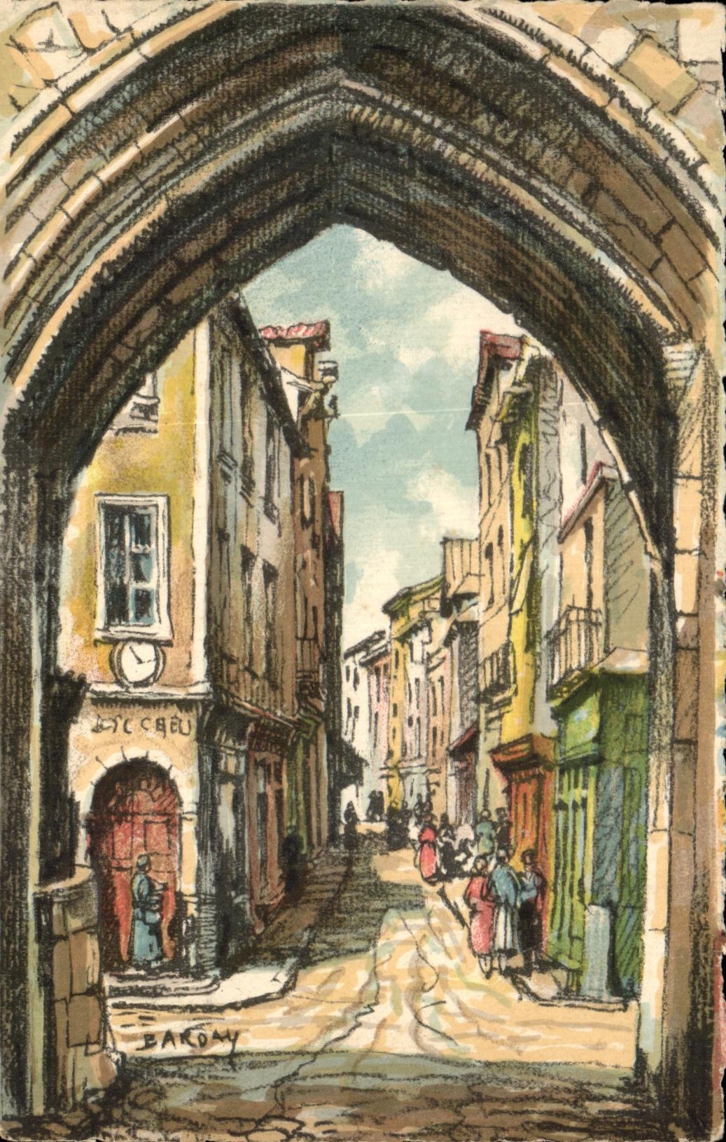 CPA Villefranche De Rouergue Vieilles Maisons rue Durand de montlauzeur