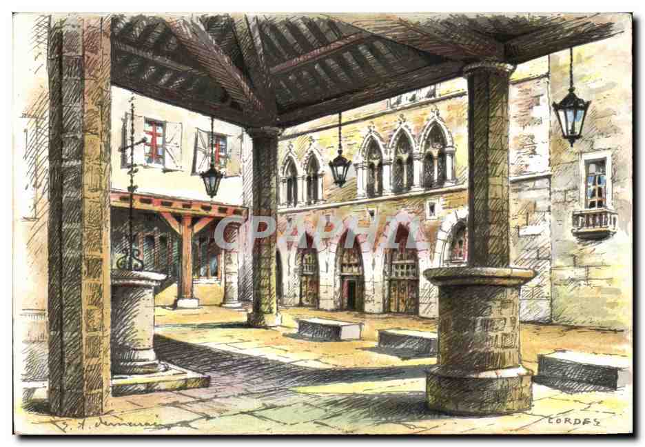 Cordes — La Halle et la Maison du Grand Fauconnier — M. Bonk & J. Doyez