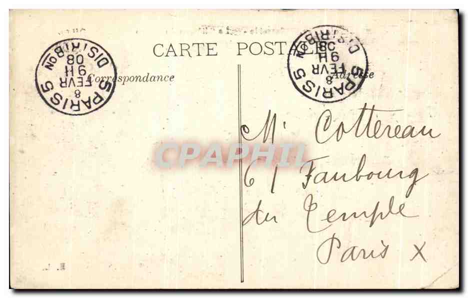 CPA Marseille Le Chateau du Pharo — Verso