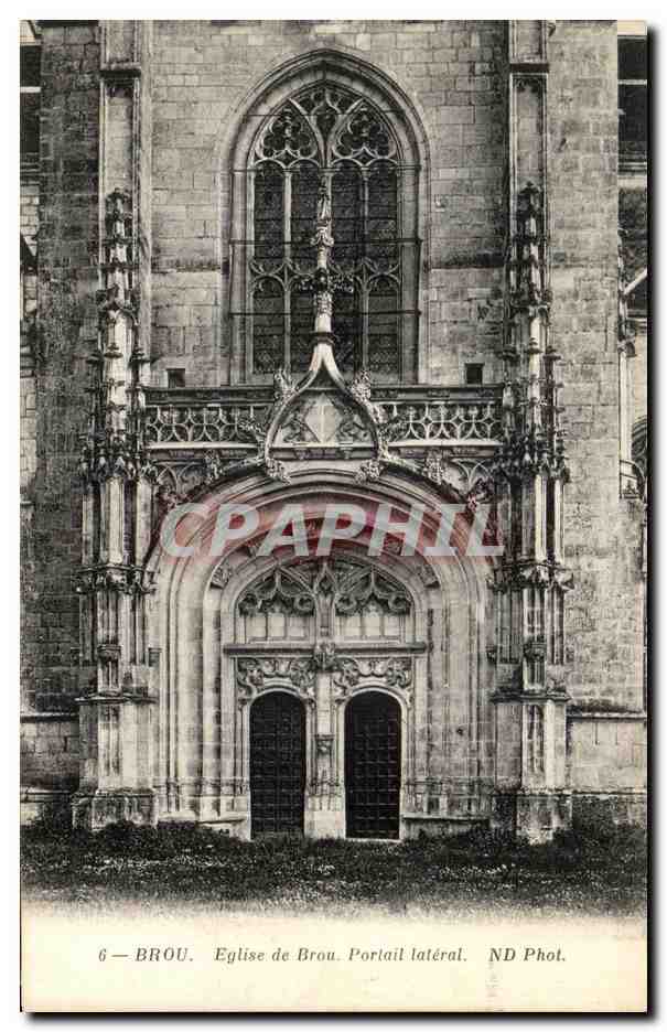 CPA Brou Eglise de Portail Lateral