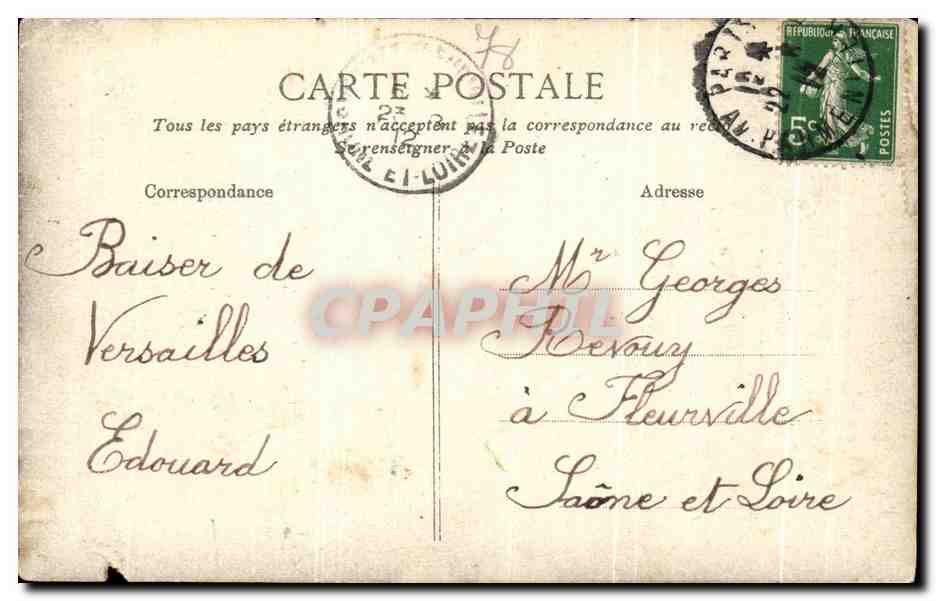 CPA Versailles Char d'Apollon Le Tapis Vert Et Le Palais — Reverso
