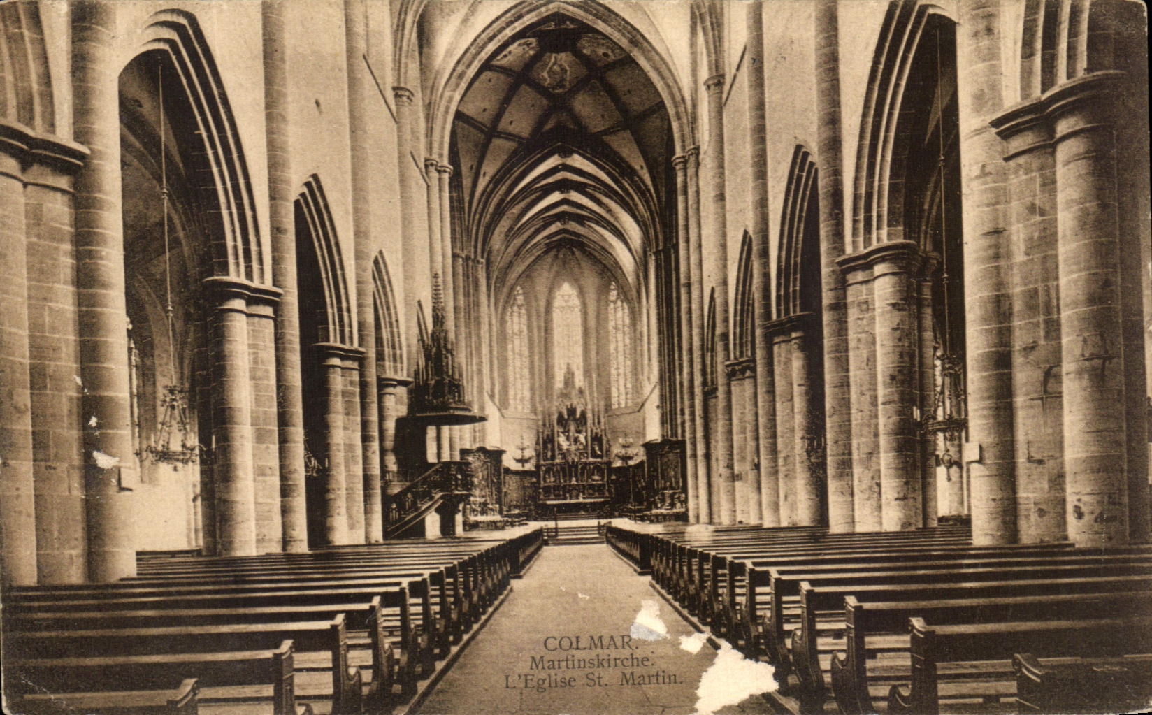 CPA Colmar Martinskirche L'Eglise Et Martin