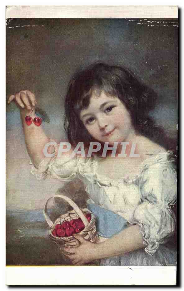 CPA John Russel Fillette aux Cerises Musee du louvre Paris