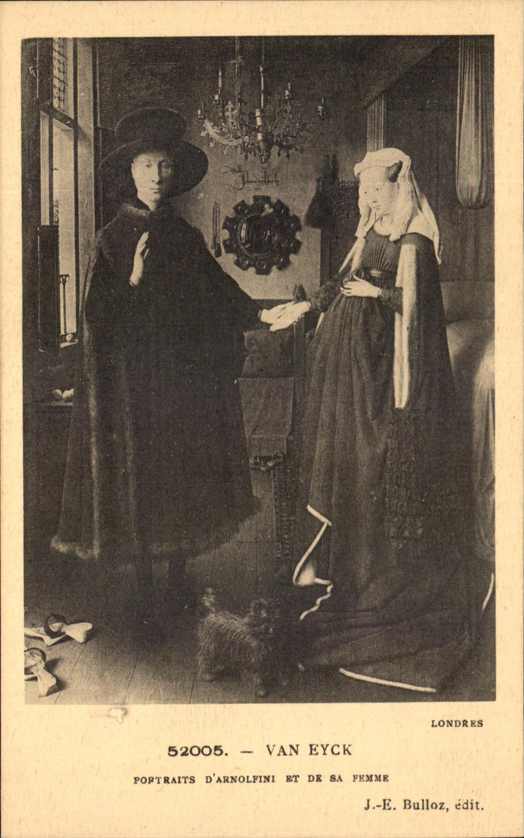 CPA Van Eyck Portraits D'Arnolfini Et De Sa Frmme londres 