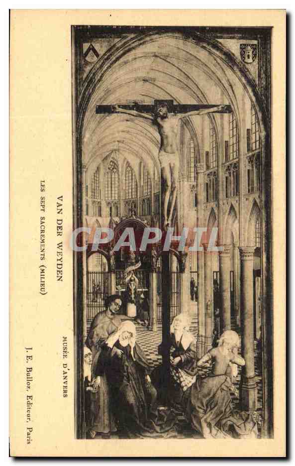 CPA Van Des Weydesn Les Sept Sacrements Musee d'Anvers