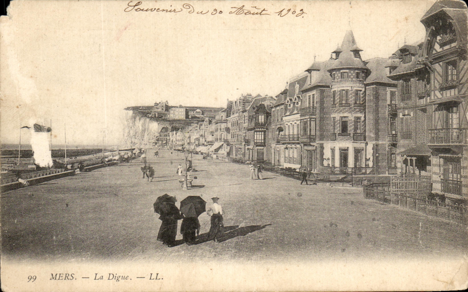 Vintage Postcard Mers la Digue