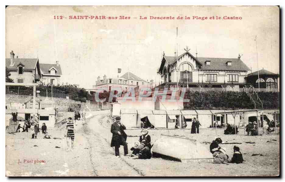 CPA Saint Paris sur Mer La Descente de la Plage et le Casino